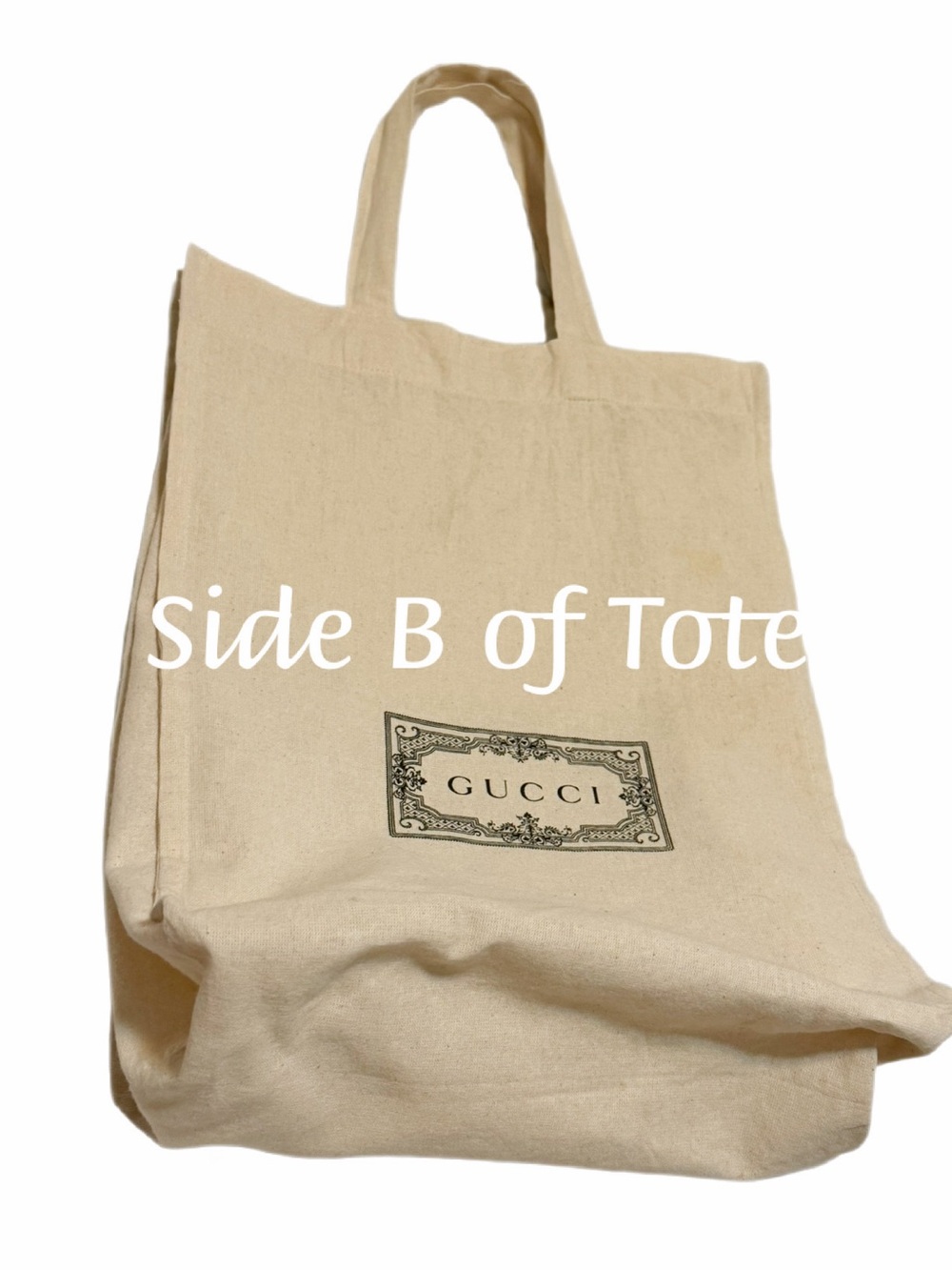 Authentic Gucci Canvas/Cotton Tote bag- labeled on both sides, very clean! - Picture 4 of 16